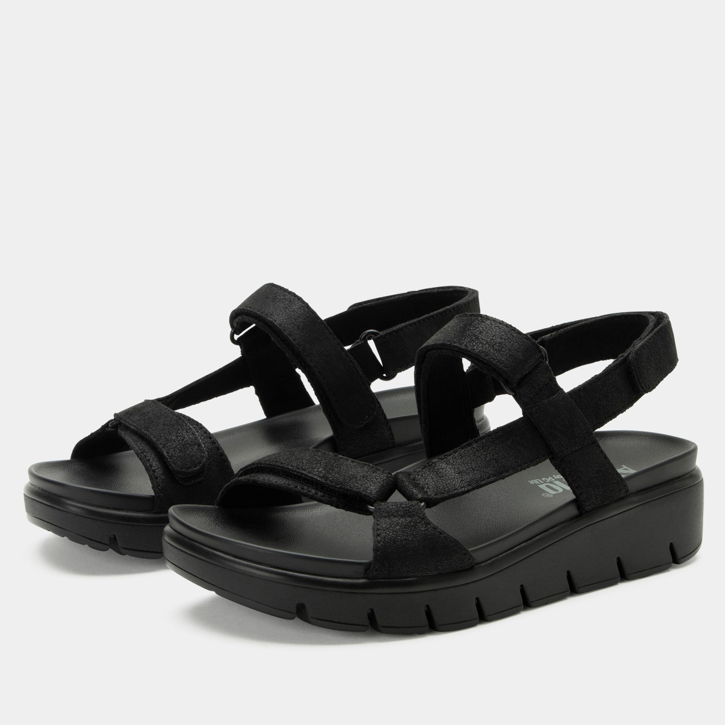 Henna 3 Strap Slide Sandal They Call Me Mellow Black-Alegria