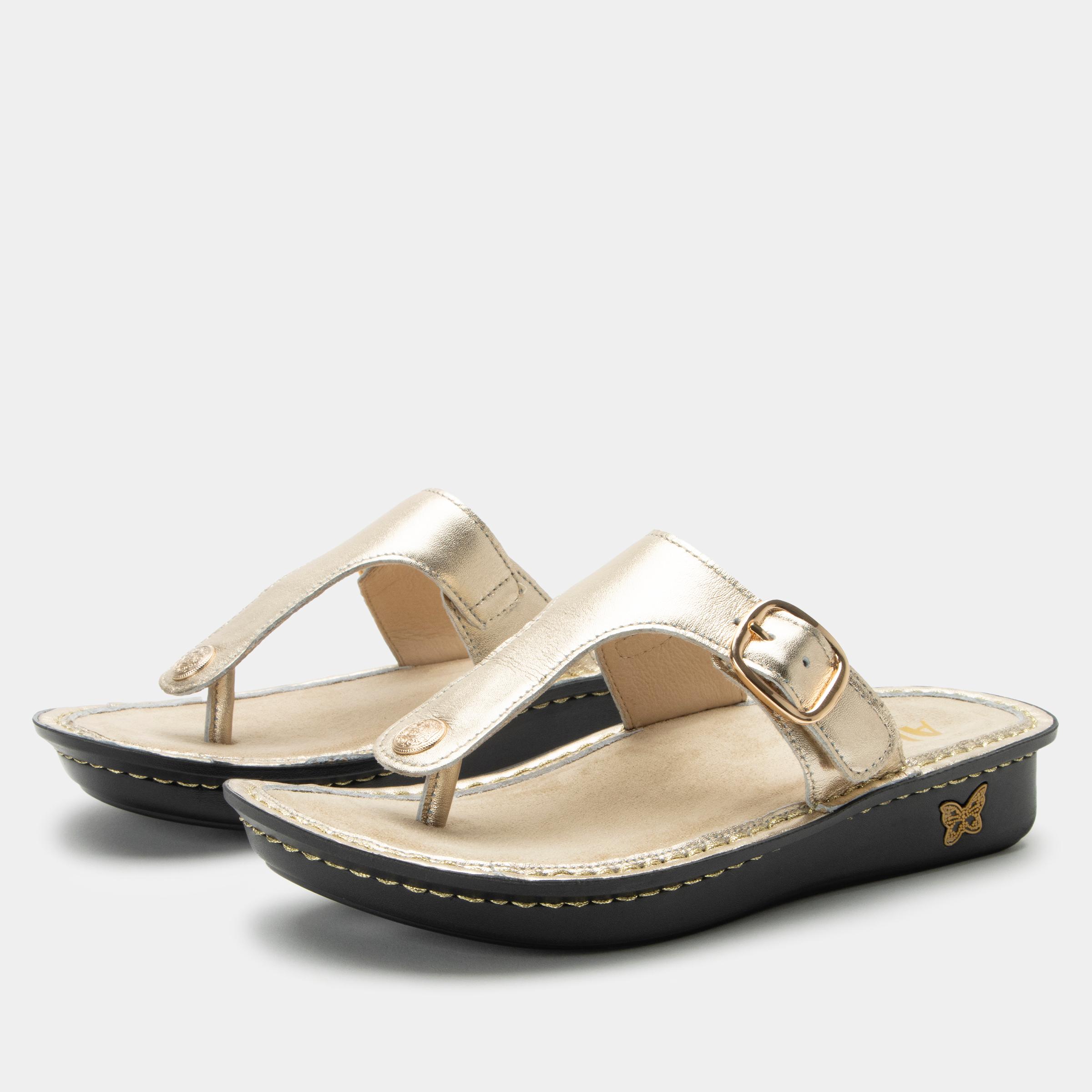 Vella Thong Sandal Gold-Alegria