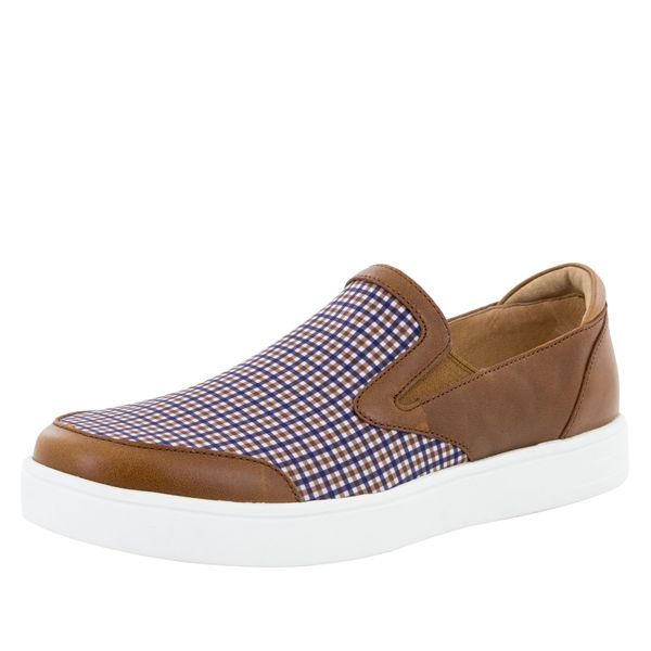 Bender Mens Bender Tan Plaid Mens Shoes-Alegria