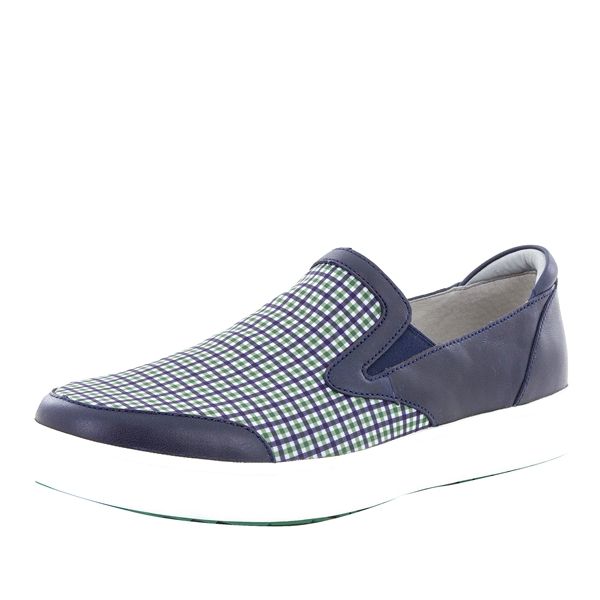 Bender Mens Bender Navy Plaid Mens Shoes-Alegria