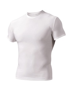 Adult Polyester Spandex Short Sleeve Compression T-Shirt-