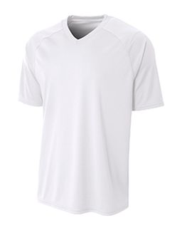 Adult Polyester V-Neck Strike Jersey With Contrast Sleeve-