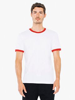 Unisex Poly-Cotton Short-Sleeve Ringer T-Shirt-
