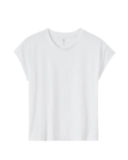Ladies Modal Tri-Blend Raw Edge Muscle T-Shirt-