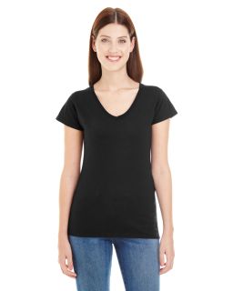 Ladies Lightweight Fitted V-Neck T-Shirt-