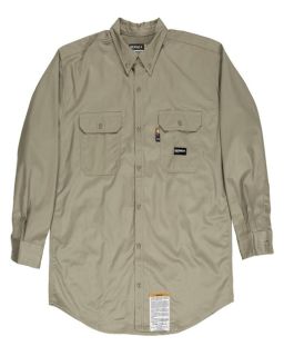 Mens Tall Flame-Resistant Button Down Work Shirt-