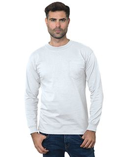 Unisex Union-Made Long-Sleeve Pocket Crew T-Shirt-Bayside