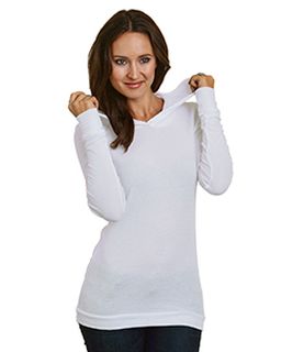 5 Oz., Juniors Long-Sleeve Thermal Hoodie T-Shirt-