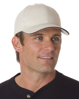 100% Brushed Cotton Twill Structured Sandwich Cap-Bayside