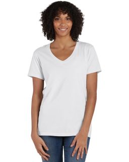 Ladies V-Neck T-Shirt-ComfortWash by Hanes