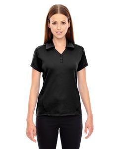 Ladies Exhilarate Coffee Charcoal Performance Polo With Back Pocket-