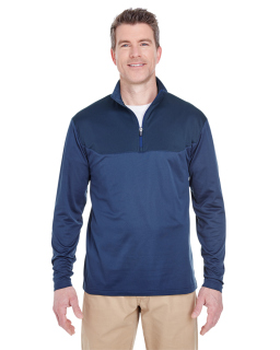 Adult Cool & Dry Sport Colorblock Quarter-Zip Pullover-UltraClub