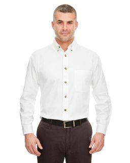 Adult Cypress Long-Sleeve Twill With Pocket-UltraClub