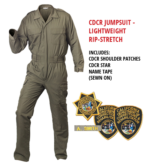 CDCR JUMPSUIT Including PATCHES, NAME TAPE and STAR Package-Other Brands