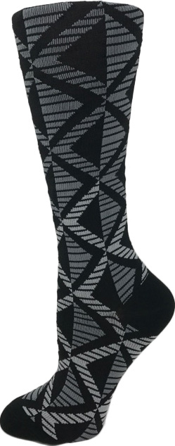 Black Geo Mix - Doctor&#8216;s Choice 8-15 mmHg Knit Compression Socks-Doctor's Choice