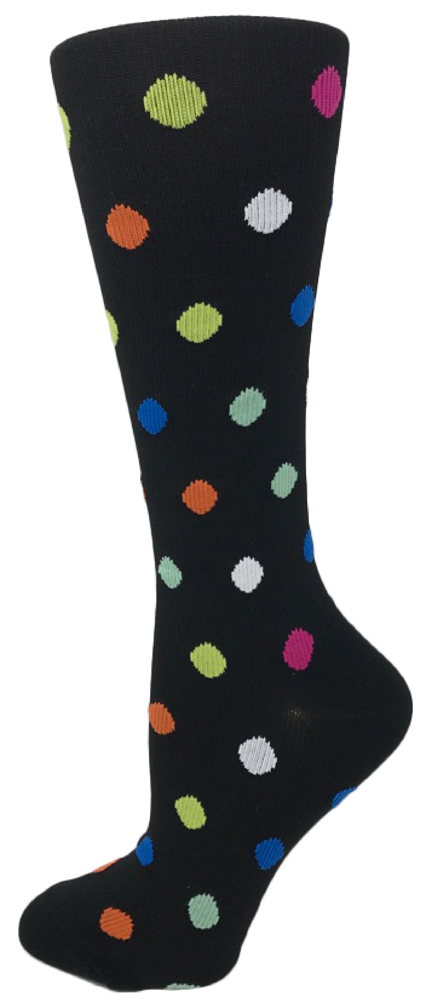Black Polka Dot - Doctor&#8216;s Choice 8-15 mmHg Knit Compression Socks-Doctor's Choice