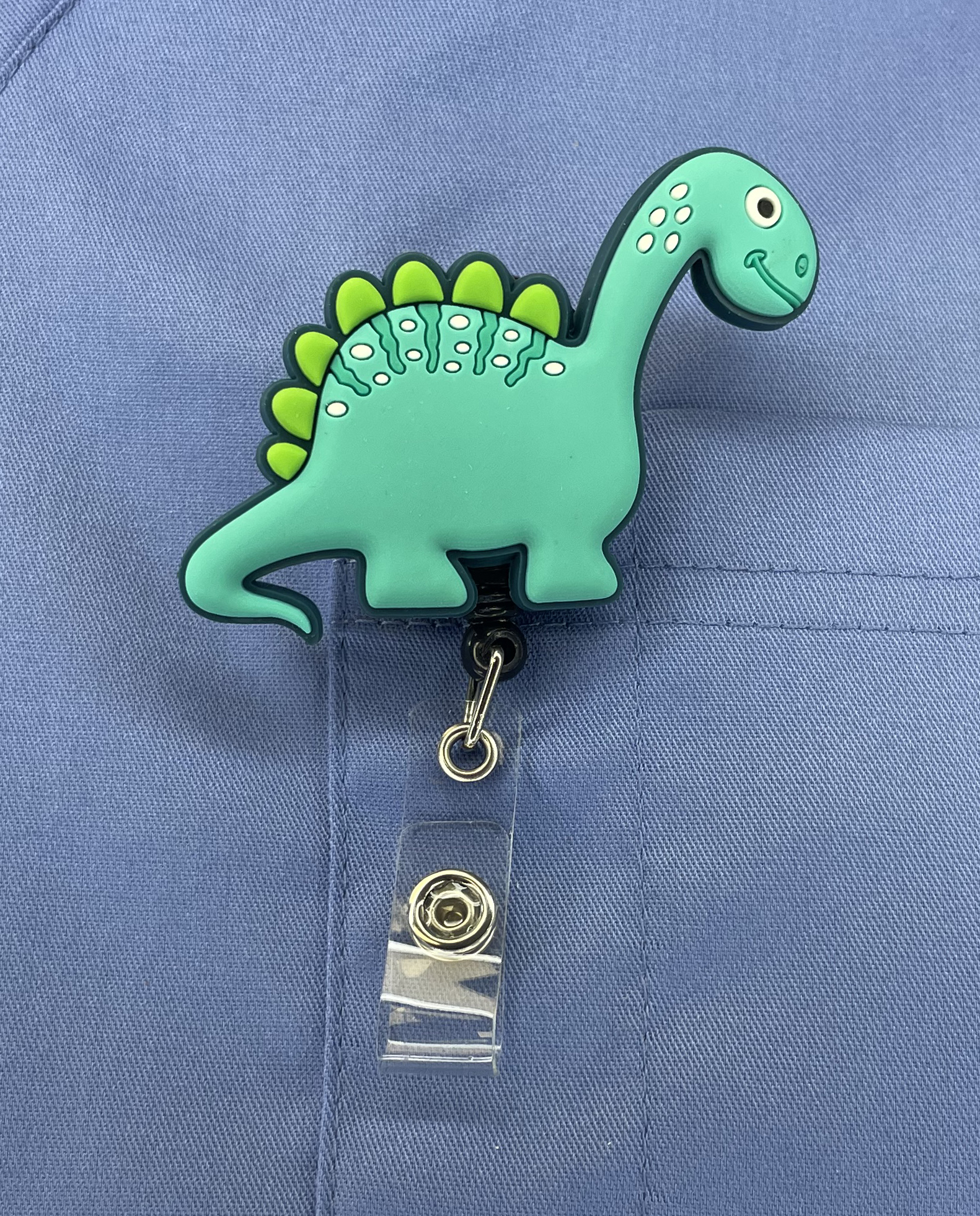 Blue Brontosaurus - Cutieful Retractable Badge Reels-