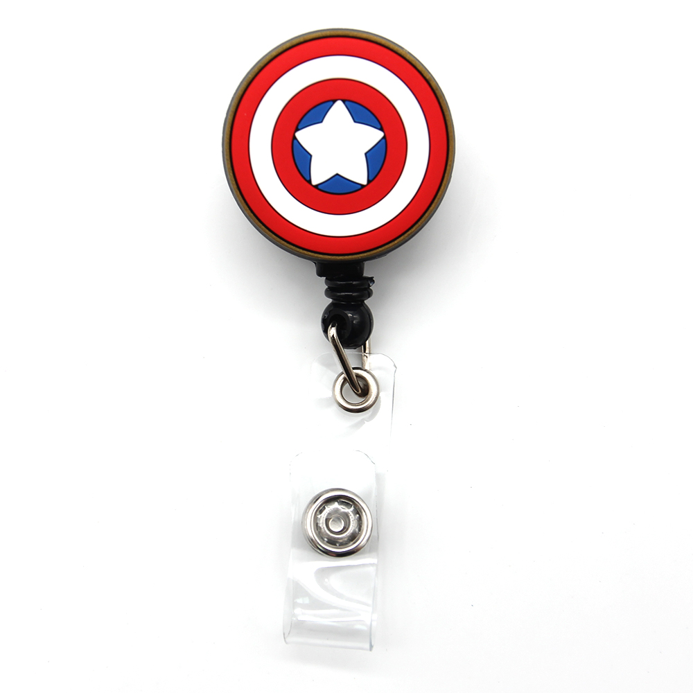 Captain Shield - Cutieful Rubber Retractable Badge Reels-Cutieful