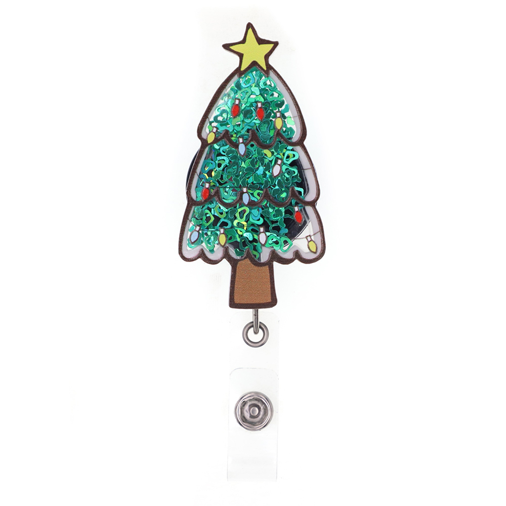 Christmas Tree - Cutieful Shaker Badge Reel-Cutieful