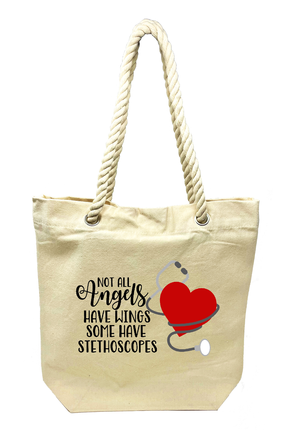 Angels with Stethoscopes - Canvas Tote Bag-Cutieful