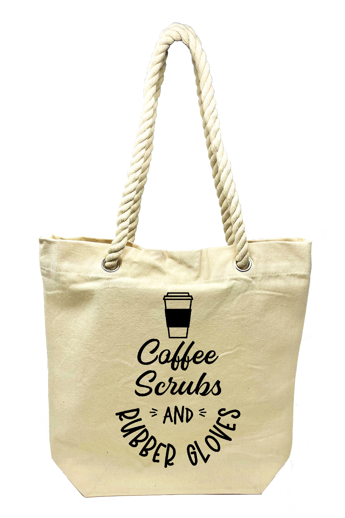 Coffee Scrubs and Rubber Gloves - Canvas Tote Bag-Cutieful