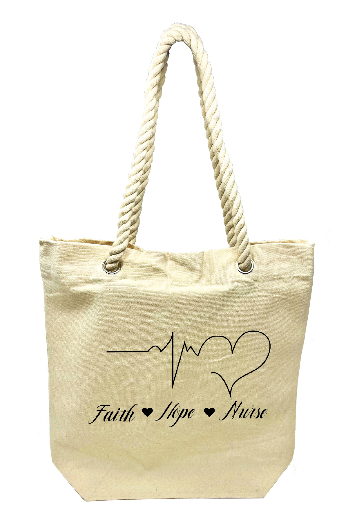 Faith Hope Nurse - Canvas Tote Bag-Cutieful