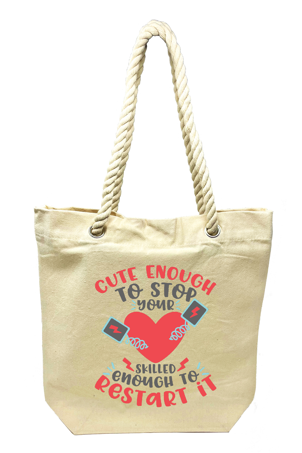Cute and Skilled Enough - Canvas Tote Bag-Cutieful