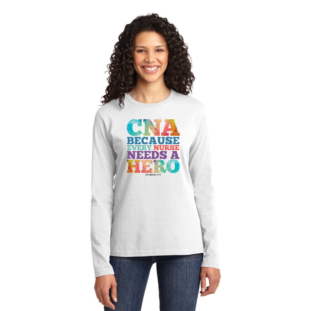 CNA Hero - Cotton Long Sleeve T-Shirt-Cutieful