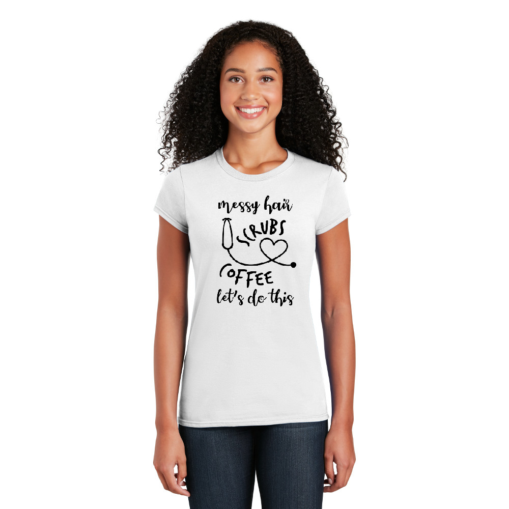 Buy Messy Hair... Let's Do This - Cotton Short Sleeve T-Shirt ...