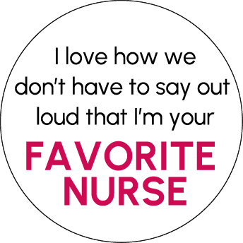 Favorite Nurse - Cutieful Button Cap Badge Reel-Cutieful