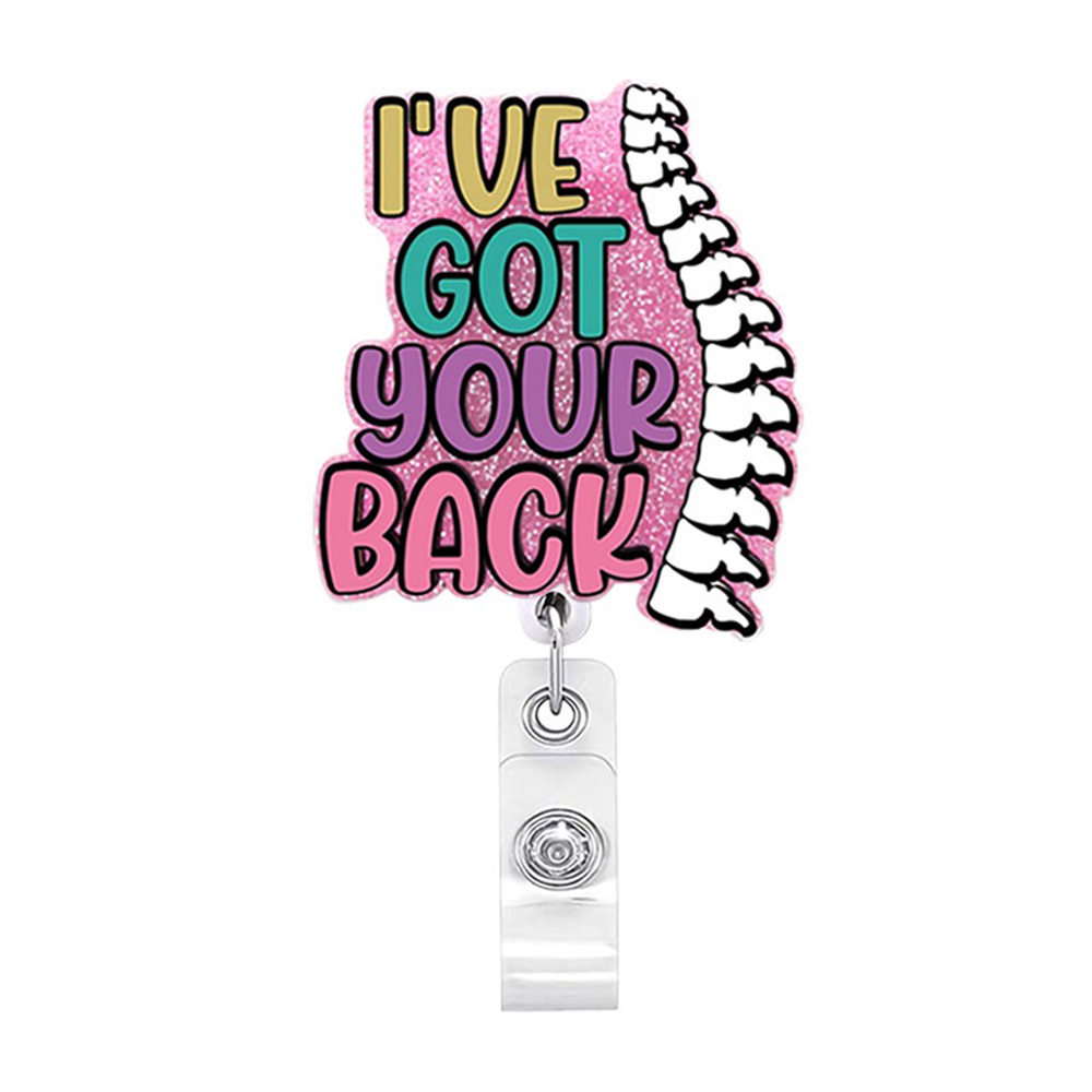 I&#8216;ve Got Your Back - Cutieful Glitter Acrylic Badge Reel-Cutieful