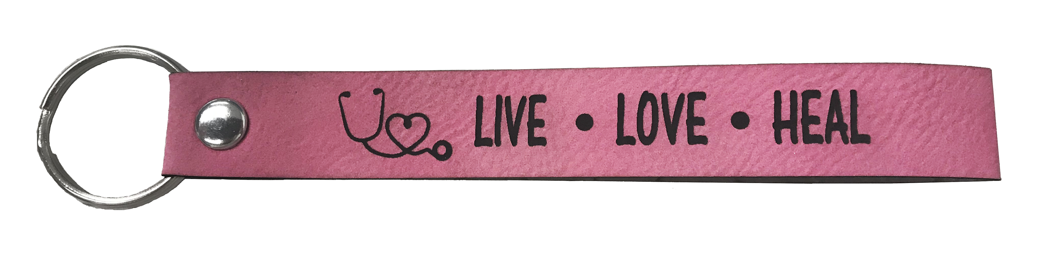 Pink With Live Love Heal Wording