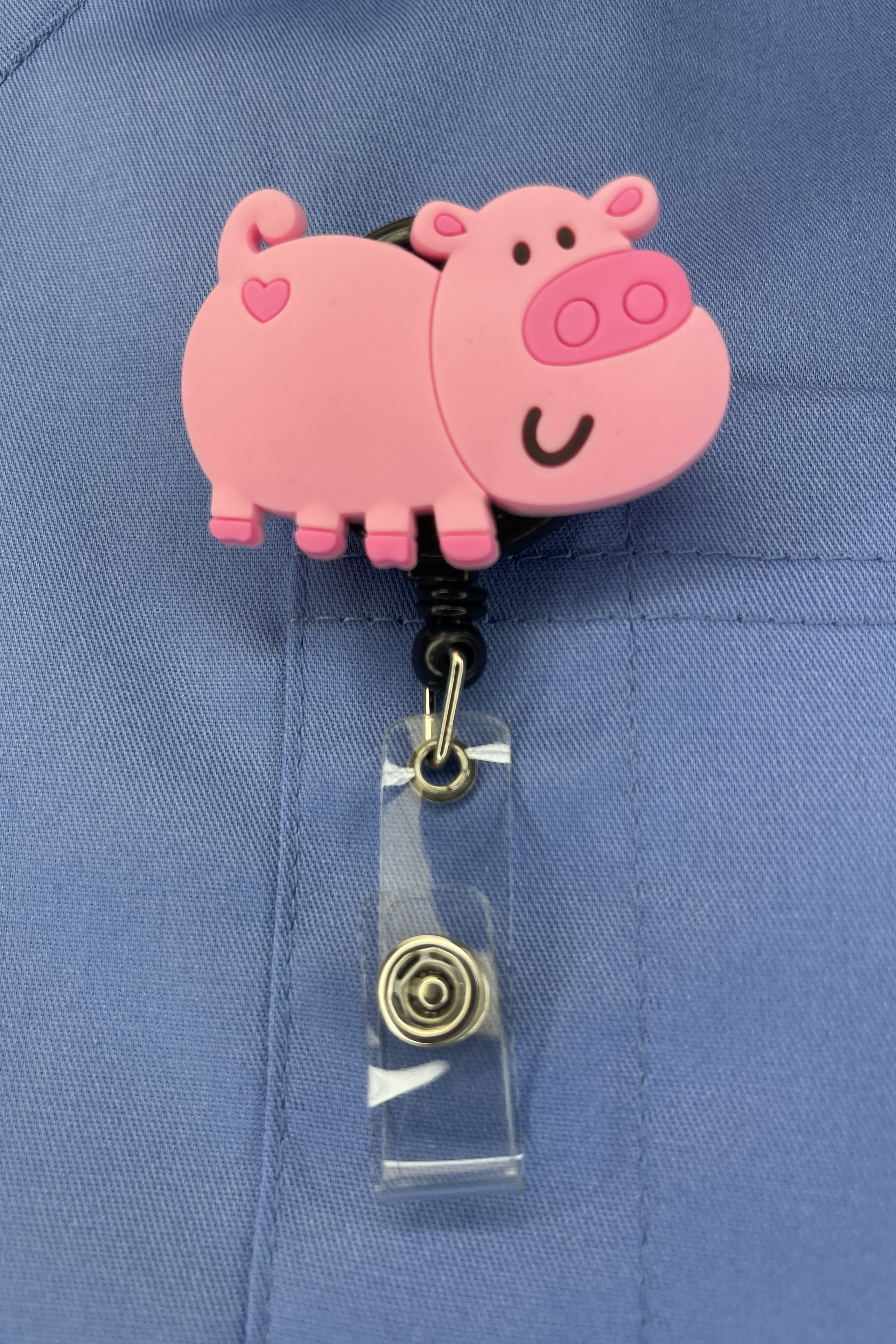 Pig &#45; Cutieful Retractable Badge Reels-Cutieful