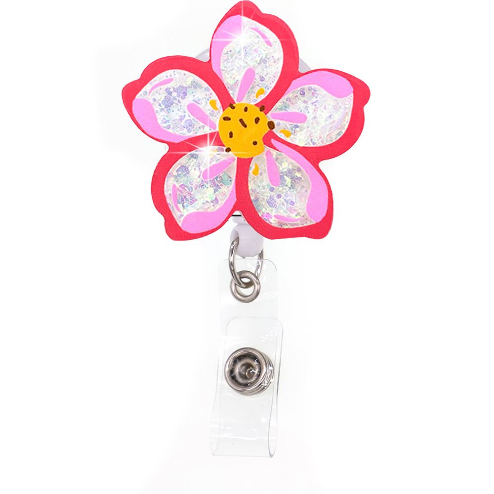 Pink Petals - Cutieful Shaker Badge Reel-Cutieful