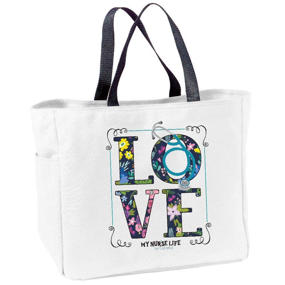 Love Navy Tote Bag-Cutieful