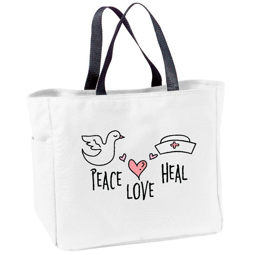 Peace Love Heal Tote Bag-Cutieful