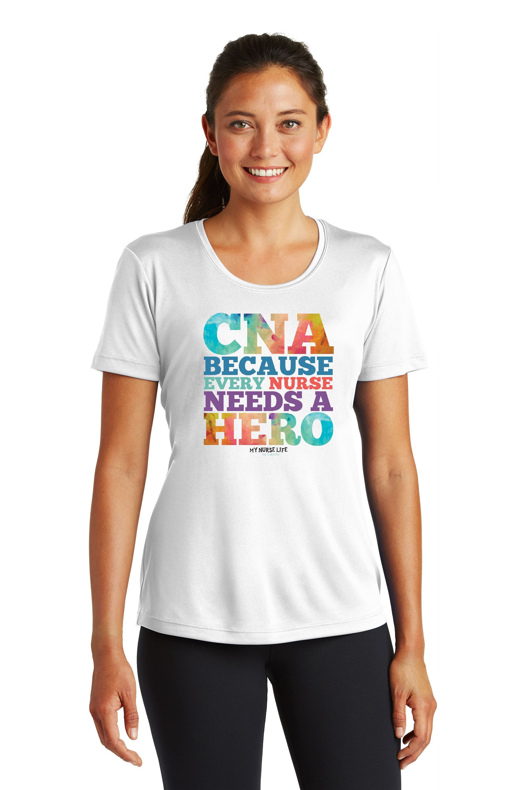 SHORT SLEEVE T-SHIRT - WHITE CNA HERO-Cutieful