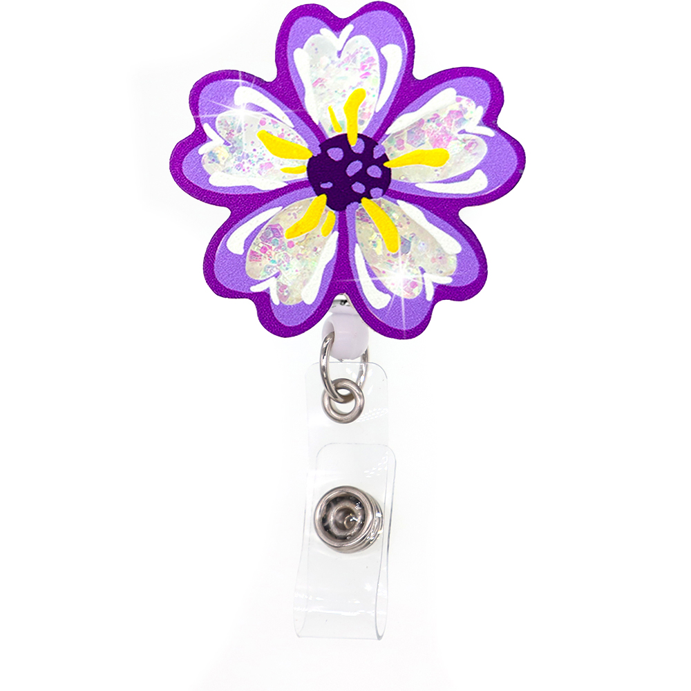 Purple Petals - Cutieful Shaker Badge Reel-Cutieful