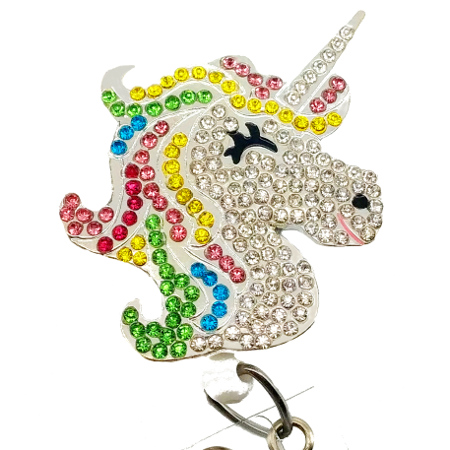 Rainbow Unicorn - SassyBadge Retractable Badge Reels-