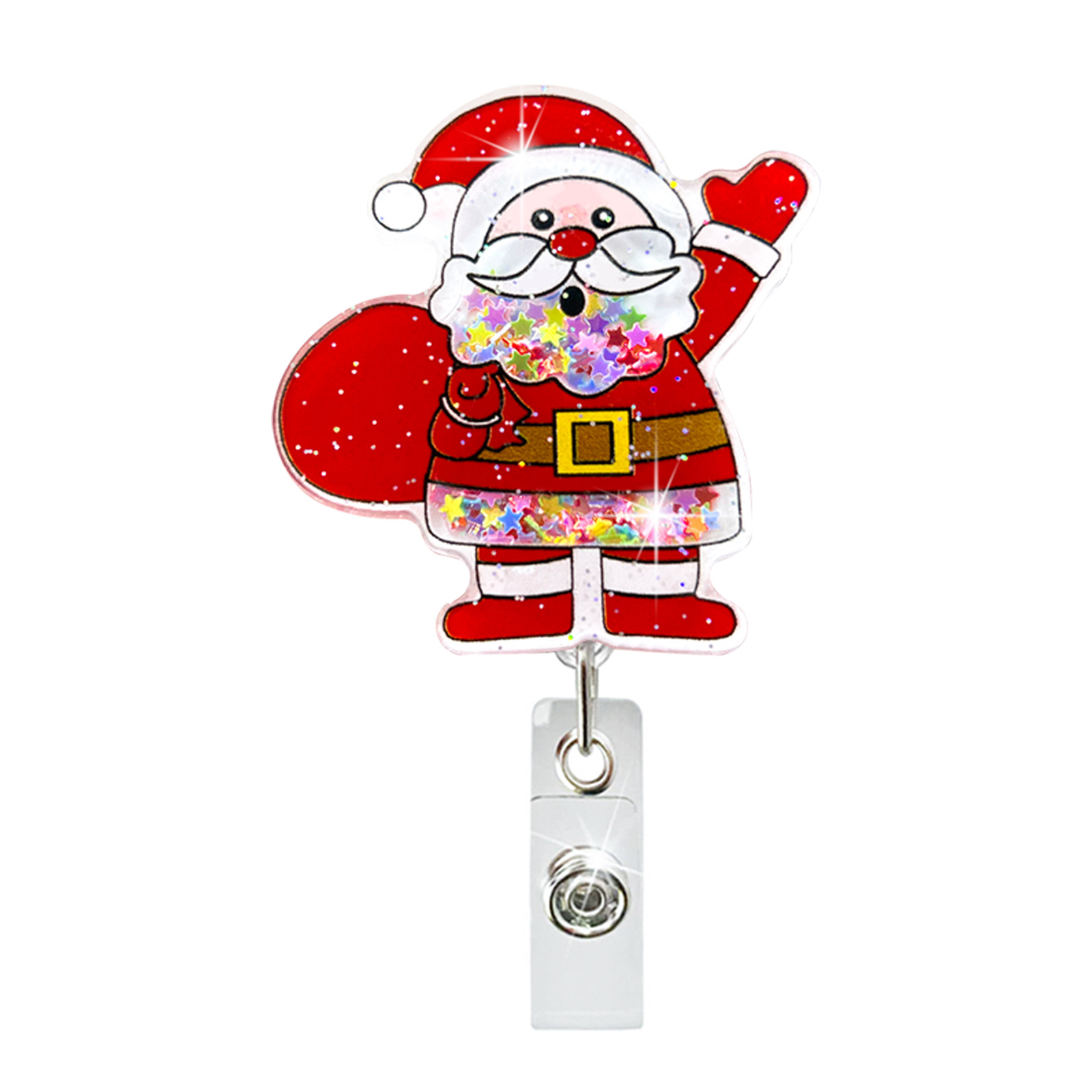 Santa - Cutieful Shaker Badge Reel-Cutieful