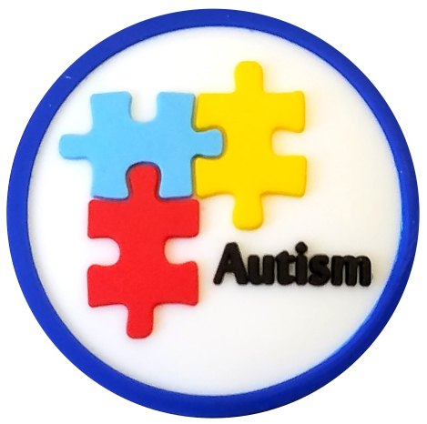 Autism Awareness - Smart Charms 3D Rubber ID Badge Reel-Smart Charms