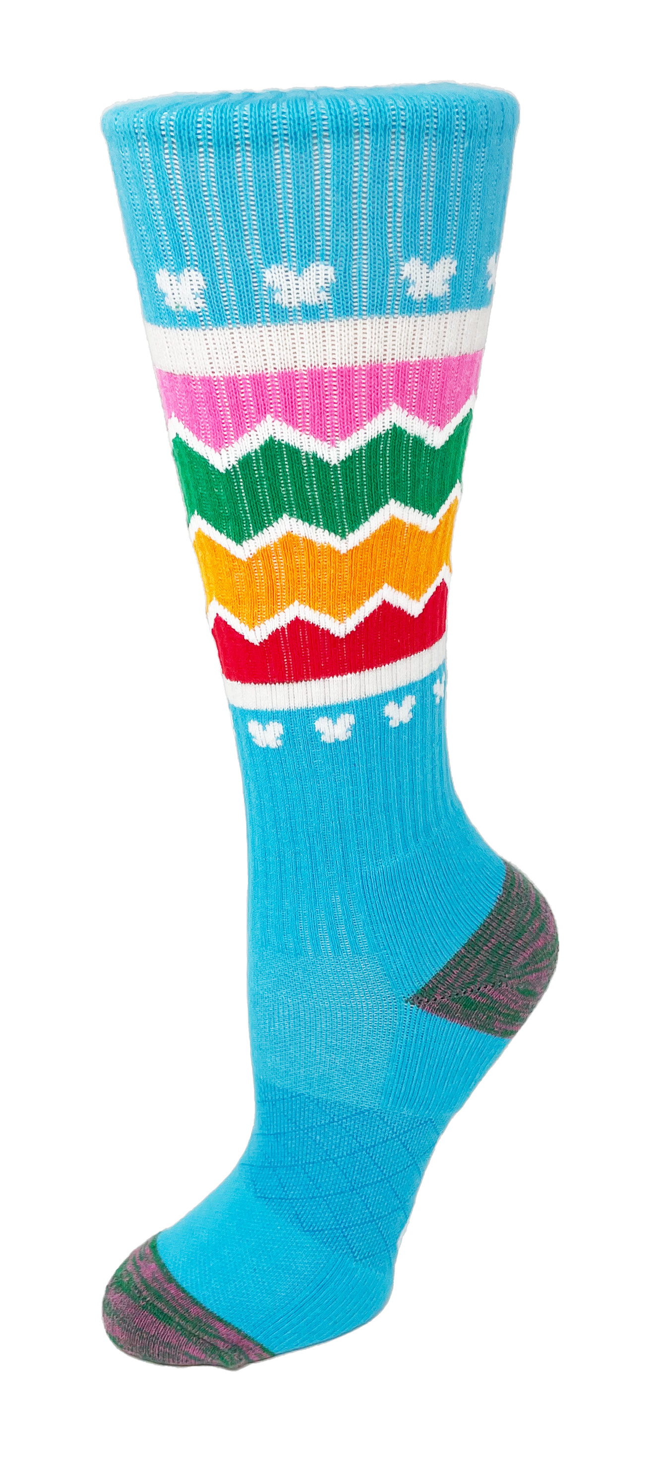 Turquoise Platinum &#45; 15&#45;20 mmHg Knit Compression Socks-Cutieful