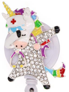 Unicorn Badge Reel Bling Badge Reel Retractable Badge Holder Cute