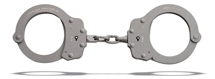 730CS Grey Superlite Chain Link Handcuffs-Peerless Handcuffs