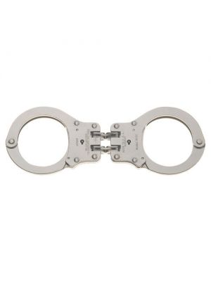 801C Nickel Hinged Handcuffs-Peerless Handcuffs