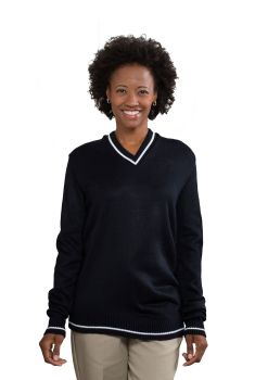 Unisex V-Neck Varsity Pullover Sweater-