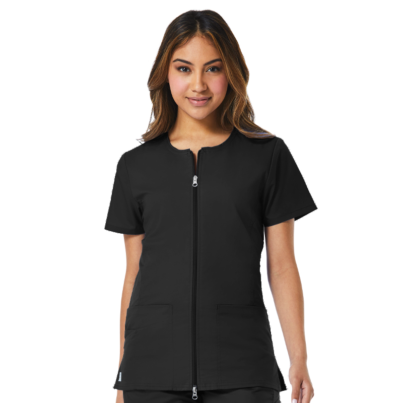 Buy Back Mesh Panel Short Sleeve Zip Front Jacket - Maevn Online