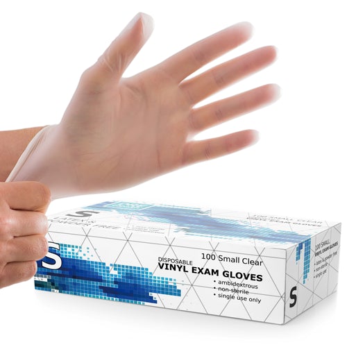Clear Vinyl Gloves, Case of 1000-bordovabrand