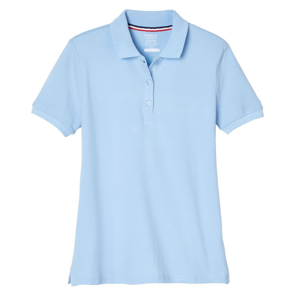 Girls&#8216; Short Sleeve Stretch Pique Polo-French Toast