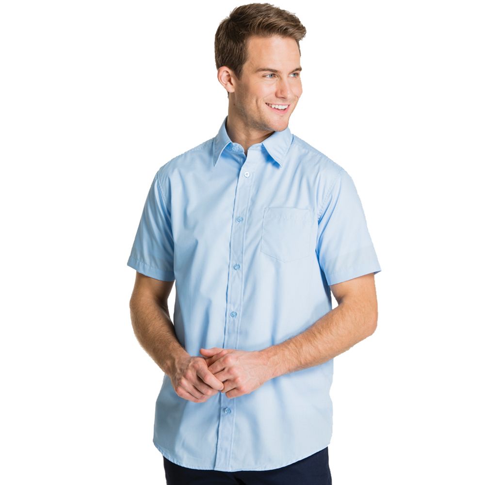 Lee Uniforms Young Men&#8216;s Short Sleeve Poplin Shirt-